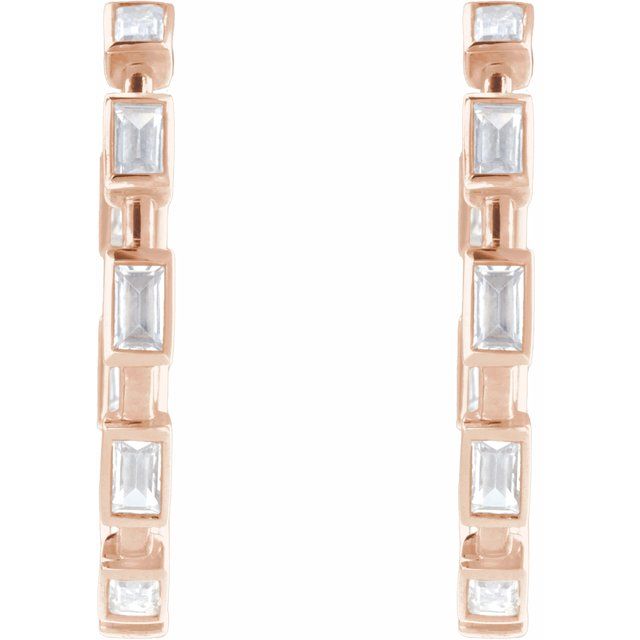 4 CTW Lab-Grown Diamond 24.5 mm Hoop Earrings