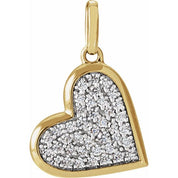 14K Yellow 1/4 CTW Natural Diamond Heart Pendant