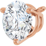 14K Rose Lab-Grown Moissanite Necklace Center