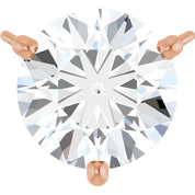14K Rose Lab-Grown Moissanite Necklace Center