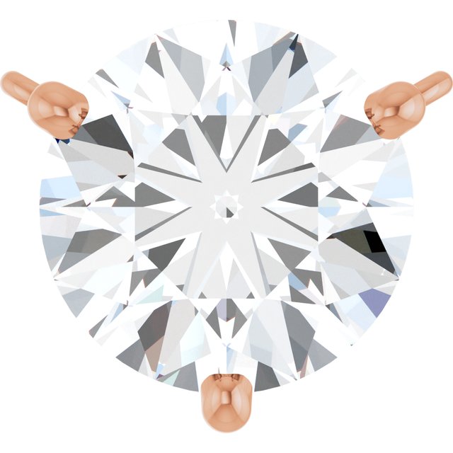 14K Rose Lab-Grown Moissanite Necklace Center