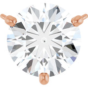 14K Rose Lab-Grown Moissanite Necklace Center
