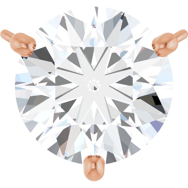 14K Rose Lab-Grown Moissanite Necklace Center