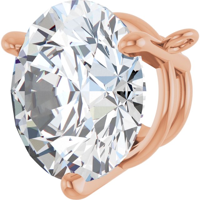 14K Rose Lab-Grown Moissanite Necklace Center