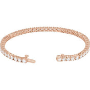 14K Rose 6 CTW Lab-Grown Diamond Line 7" Bracelet