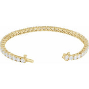 14K Yellow 9 CTW Lab-Grown Diamond Line 7" Bracelet