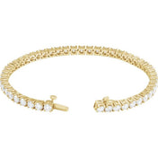 14K Yellow 7 CTW Lab-Grown Diamond Line 7" Bracelet