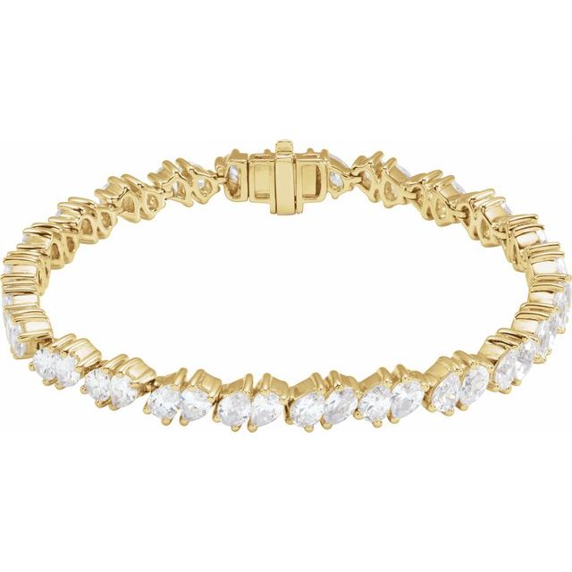 14K Yellow Gold 9 1/2 CTW Lab-Grown Diamond Line Bracelet - BRC970