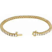 14K Yellow 5 CTW Lab-Grown Diamond Line 7" Bracelet