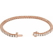 14K Rose 5 CTW Lab-Grown Diamond Line 7" Bracelet