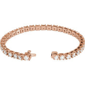 14K Rose 8 CTW Lab-Grown Diamond Line 7 1/4" Bracelet