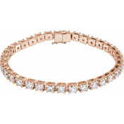 14K Rose 8 CTW Lab-Grown Diamond Line 7 1/4" Bracelet