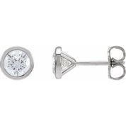 14K White 1 CTW Lab-Grown Diamond Cocktail-Style Earrings