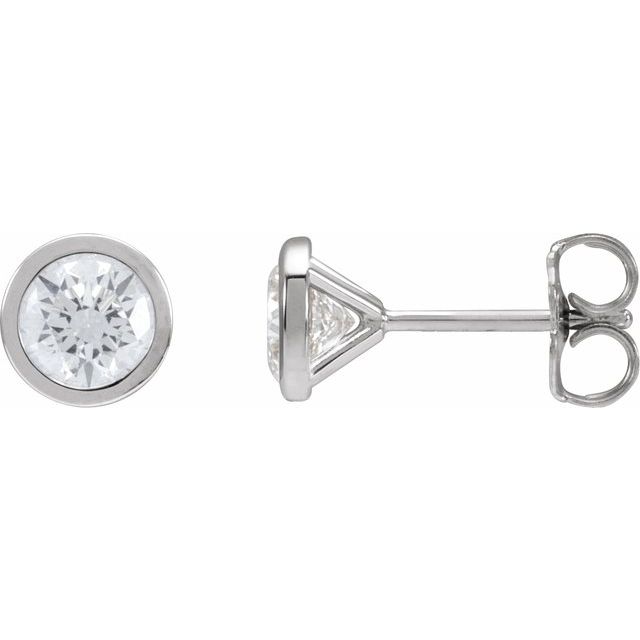 14K White 1 CTW Lab-Grown Diamond Cocktail-Style Earrings