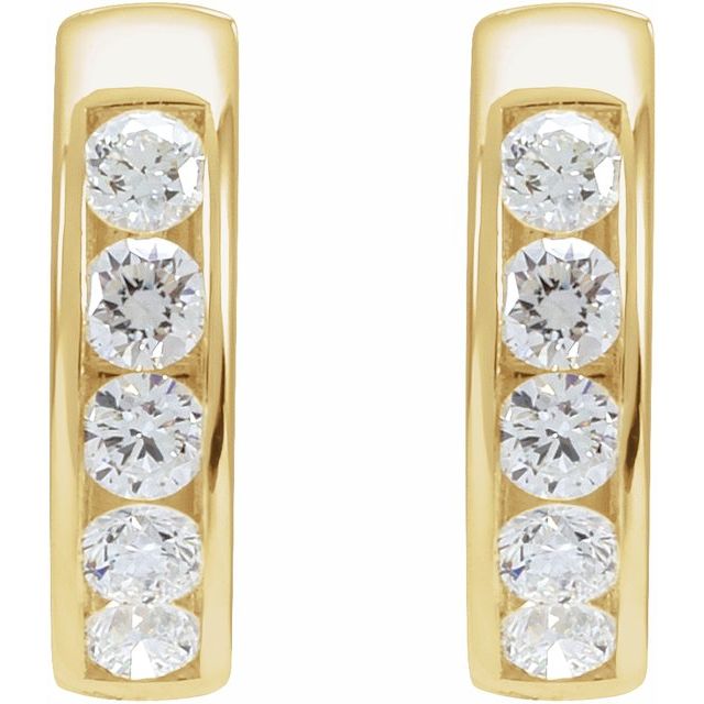 8 CTW Lab-Grown Diamond 14 mm Hinged Hoop Earrings