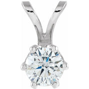 14K White 1/3 CTW Natural Diamond Pendant