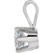 14K White 1/3 CTW Natural Diamond Pendant