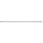 14K White 2 CTW Natural Diamond Bezel-Set Line 7" Bracelet