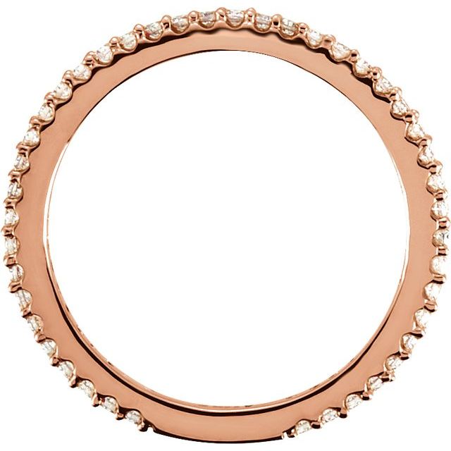 14K Rose 1/3 CTW Natural Diamond Band