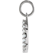14K White .08 CTW Natural Diamond Numeral 0 Charm