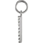 14K White .05 CTW Natural Diamond Numeral 7 Charm