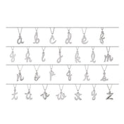 Sterling Silver Petite Initial F Pendant