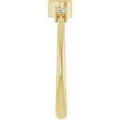 14K Yellow 3x3 mm Heart .06 CTW Natural Diamond Semi-Set Ring