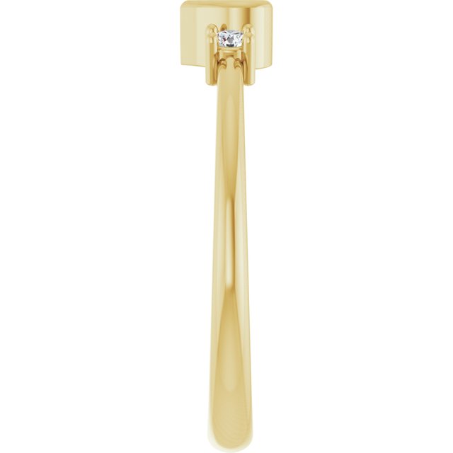 14K Yellow 3x3 mm Heart .06 CTW Natural Diamond Semi-Set Ring