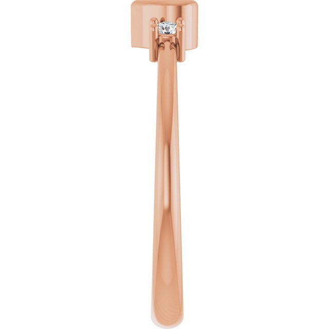 14K Rose 1/6 CTW Natural Diamond Ring