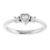 Sterling Silver 1/6 CTW Natural Diamond Ring