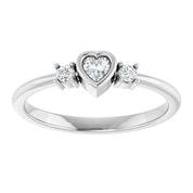 Sterling Silver 1/6 CTW Natural Diamond Ring