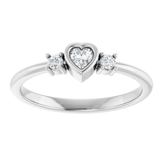 Sterling Silver 1/6 CTW Natural Diamond Ring