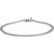 14K White 7/8 CTW Natural Diamond Line 7 1/4" Bracelet