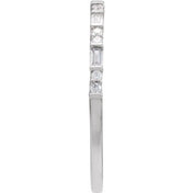 14K White 1/5 CTW Natural Diamond Stackable Ring