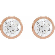 14K Rose 1 CTW Lab-Grown Diamond Cocktail-Style Earrings