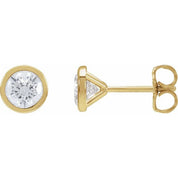 14K Yellow 1 CTW Lab-Grown Diamond Cocktail-Style Earrings