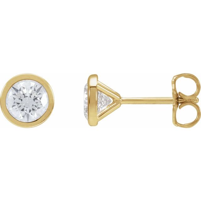 14K Yellow 1 CTW Lab-Grown Diamond Cocktail-Style Earrings