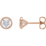 14K Rose 1 CTW Lab-Grown Diamond Cocktail-Style Earrings