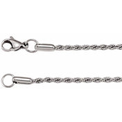 Stainless Steel 2.4 mm Rope 20" Chain