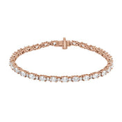 14K Rose 5 1/2 CTW Lab-Grown Diamond Line 7" Bracelet