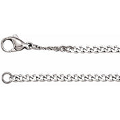 Stainless Steel 3.2 mm Diamond-Cut Curb 20" Chain