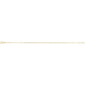 14K Yellow 1.25 mm Paperclip-Style 7" Chain