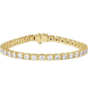14K Yellow 9 CTW Lab-Grown Diamond Link 7 1/4" Bracelet