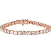 14K Rose 9 CTW Lab-Grown Diamond Link 7 1/4" Bracelet