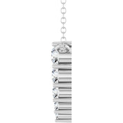 Sterling Silver 1/5 CTW Lab-Grown Diamond Graduated 18" Necklace