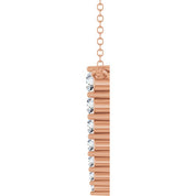 14K Rose 1/6 CTW Natural Diamond Graduated 18" Necklace