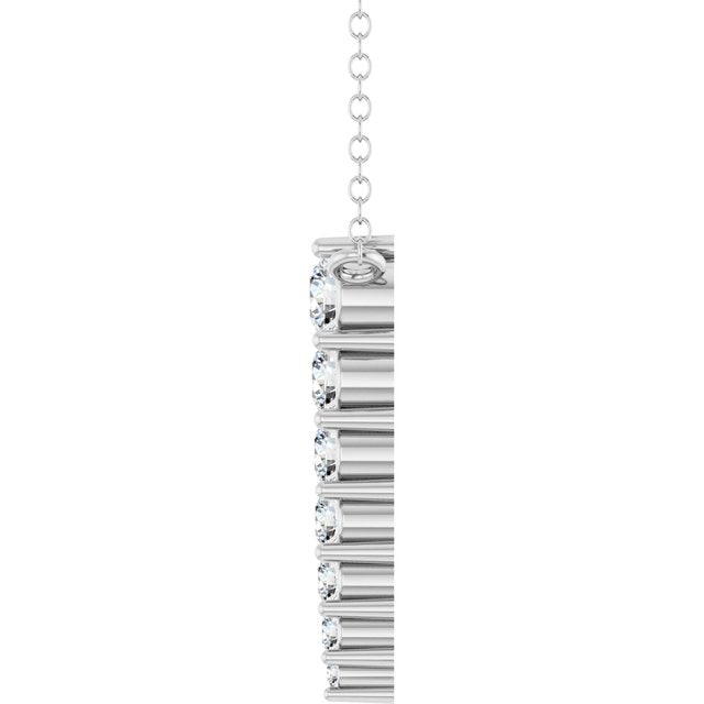Sterling Silver 1/6 CTW Lab-Grown Diamond Graduated 18" Necklace