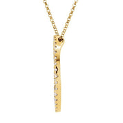14K 1 CTW Natural Diamond Circle 18" Necklace