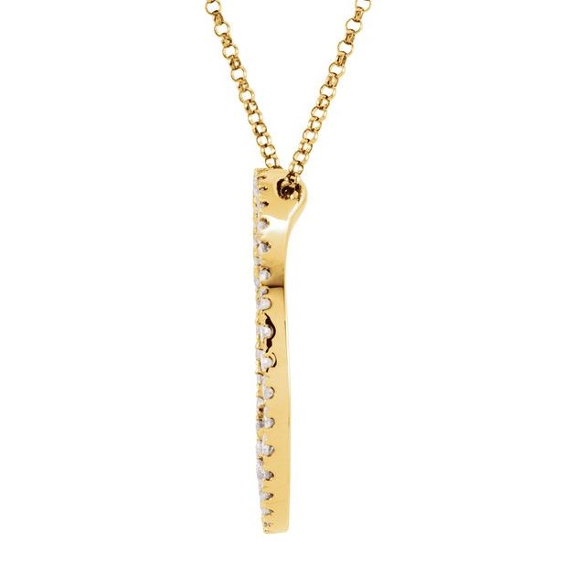 14K 1 CTW Natural Diamond Circle 18" Necklace