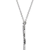 Platinum 1/4 CTW Natural Diamond Bow 16 1/2" Necklace